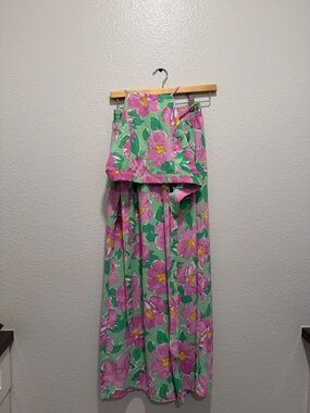 Lulus Floral Pants and Cropped Top